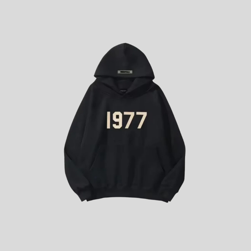 Sweat à Capuche 1977 – Hoodie Unisexe Basique avec Imprimé Rétro de l'Année