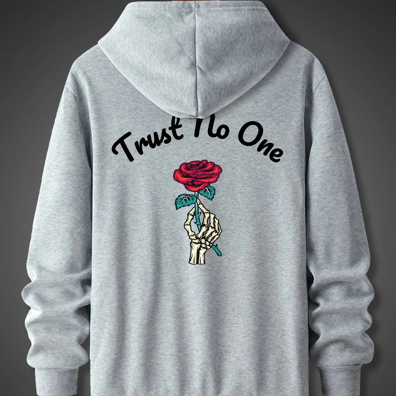 Hoodie Streetwear Noir – Sweat Unisexe avec Cartoon Rose et Cœurs
