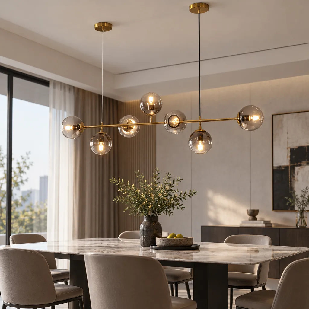 Suspension luminaire fer moderne