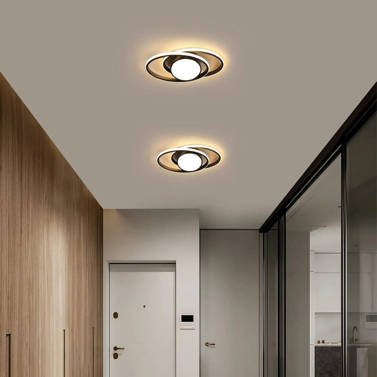 Plafonnier LED aluminium blanc