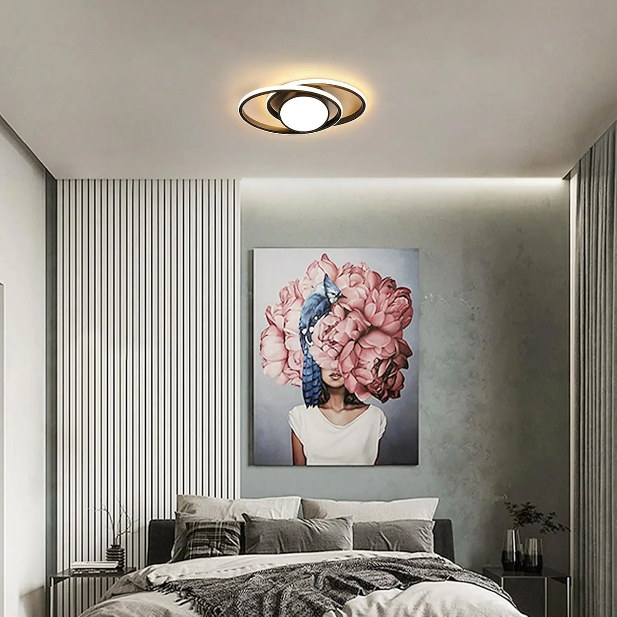 Plafonnier LED aluminium blanc