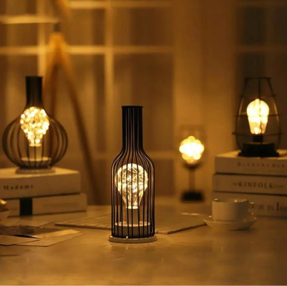 Lampe bouteille vin décorative