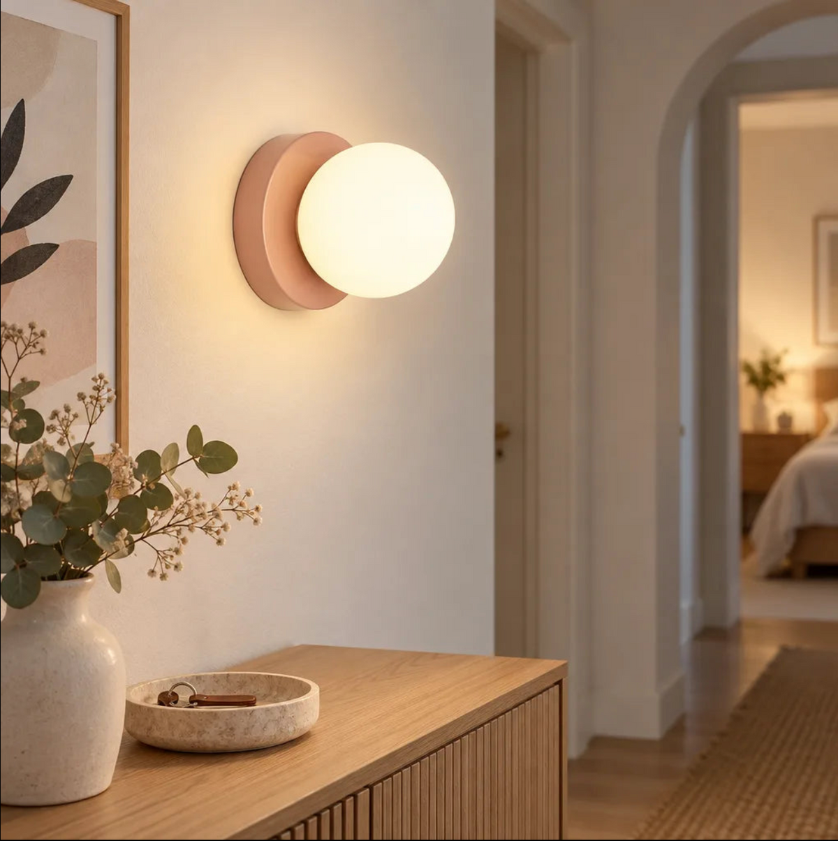 Applique murale verre orbe