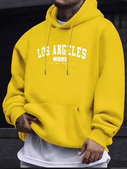 Sweat à Capuche Los Angeles – Pull Oversize Unisexe avec Imprimé Ville