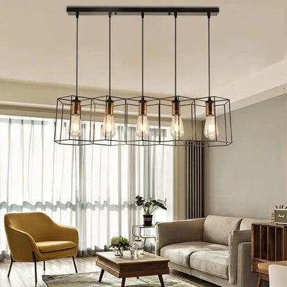 Suspension luminaire fer industrielle