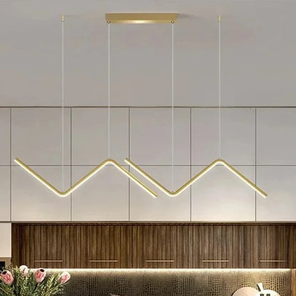 Suspension luminaire aluminium doré
