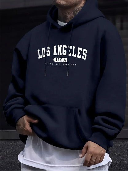 Sweat à Capuche Los Angeles – Pull Oversize Unisexe avec Imprimé Ville