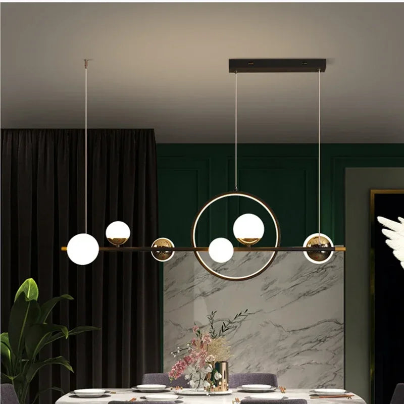 Suspension luminaire sphère verre