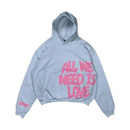 Hoodie Statement “BLANK” – Sweat Oversize Unisexe avec Dos Imprimé et Détails de Manche