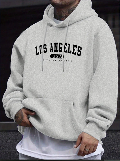 Sweat à Capuche Los Angeles – Pull Oversize Unisexe avec Imprimé Ville