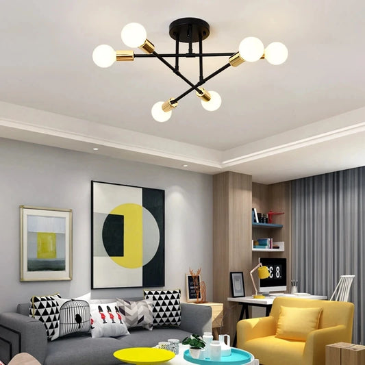 Plafonnier fer contemporain