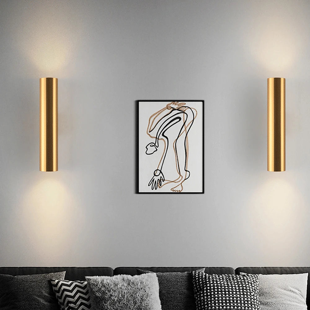 Applique murale cylindrique aluminium