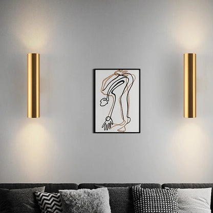 Applique murale cylindrique aluminium