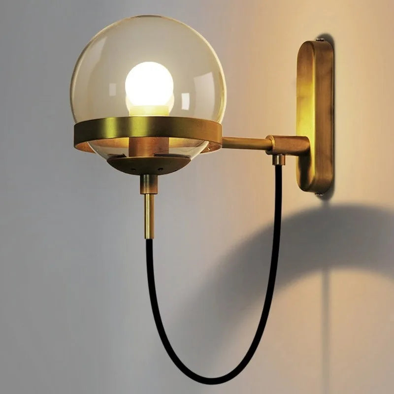 Applique murale fer champagne