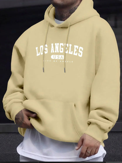 Sweat à Capuche Los Angeles – Pull Oversize Unisexe avec Imprimé Ville