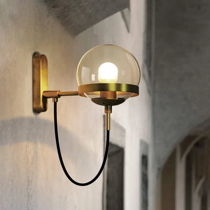 Applique murale fer champagne