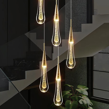 Suspension luminaire cristal doré