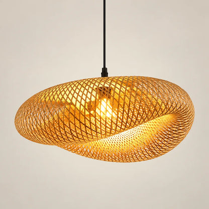 Suspension luminaire bambou artisanal