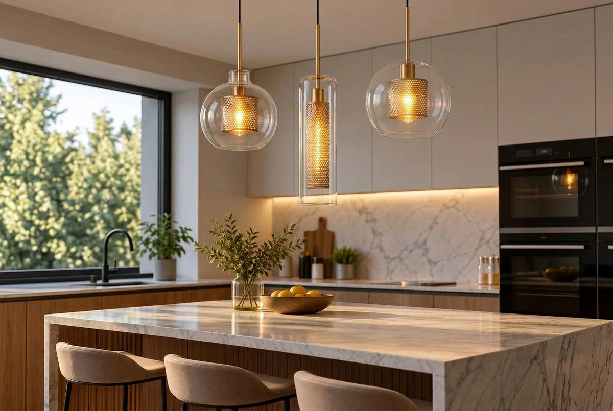 Suspension luminaire design métal