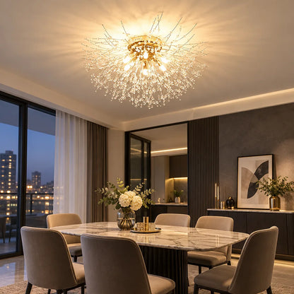Plafonnier LED cristal moderne