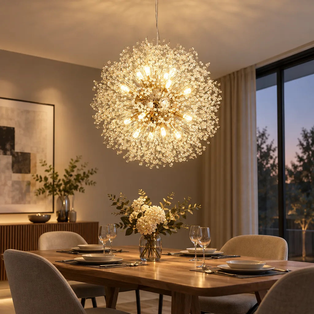 Lustre cristal moderne LED