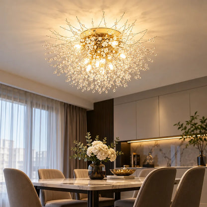 Plafonnier LED cristal moderne