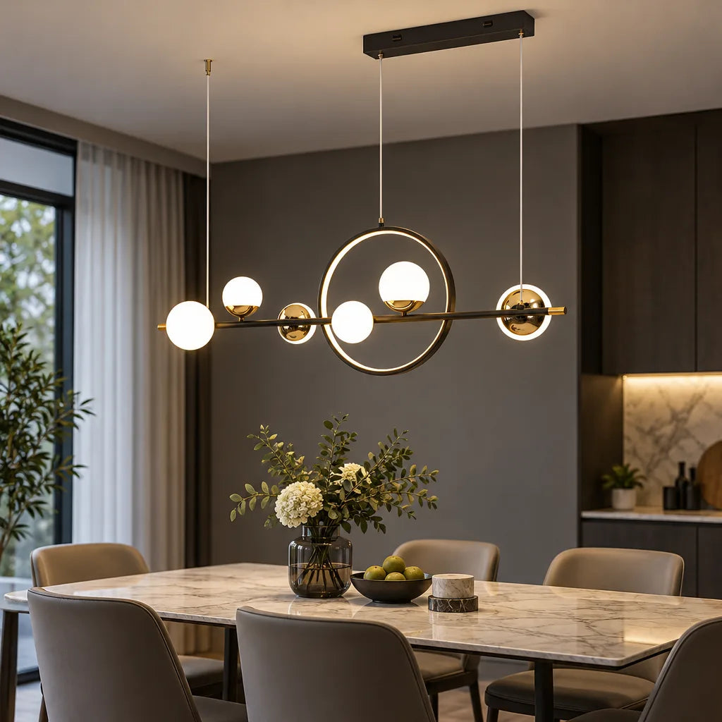 Suspension luminaire sphère verre