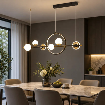 Suspension luminaire sphère verre